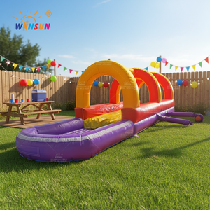Parc aquatique WINSUN Blow Up Toboggan aquatique à longues voies Amusement Rides Toboggan aquatique gonflable - Product Image 1