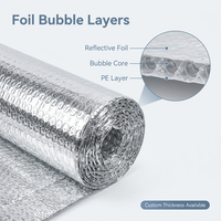 Rouleau d'isolation en bulles réfléchissantes écologiques de taille personnalisée pour toit, mur, CVC, bâtiment, cuisine, chambre