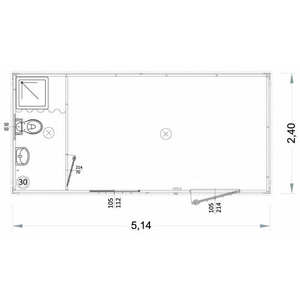 270 H Living Boxes Préfabriquées 5 Mètres de Haut avec Salle de Bains Lavabo Toilette Douche - Product Image 2