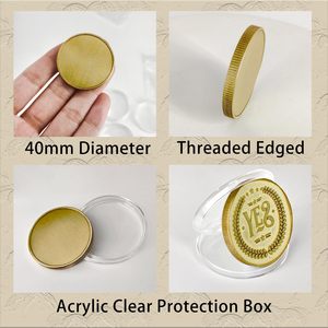 Pièces de monnaie vierges en laiton massif gravées au laser pour la vente en gros, pièces de monnaie de la Fé<span class=keywords><strong>e</strong></span> des Dents, diamètre 40mm, double face (tête et queue), pièce souvenir - Product Image 4
