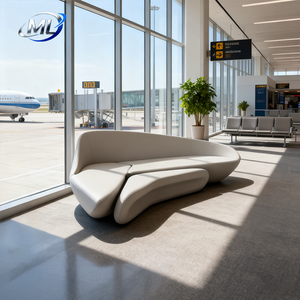 Sofás Modulares Modernos Estilo Nórdico Luna, Muebles Modulares de Terciopelo para Hotel, Sofás Largos - Product Image 4