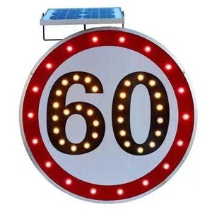 Panneau de signalisation de vitesse solaire Chuang Anda 600 mm, éclairé par LED, en aluminium, pour chantier routier - Product Image 2