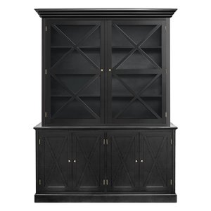 Vitrine personnalisable avec porte en verre - Buffet spacieux et armoire <span class=keywords><strong>de</strong></span> rangement pour salon et salle à manger - Meuble décoratif - Product Image 2