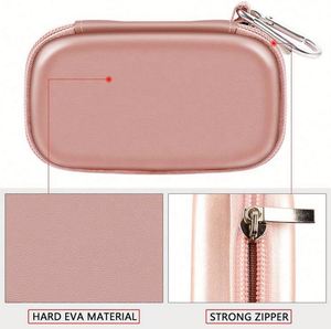 Hard <b>Shell</b> for Pink MP3 MP4 Holder Case Waterproof PU Cover Zipper Closure Music Player Bag Portable Mini Speaker Pouch Smell Pr - Product Image 5