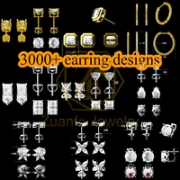 Boucles d'Oreilles VVS Diamant de Grossiste Prix d'Usine en Argent Sterling 925 Moissanite Taille Ronde 5mm 6.5mm 8mm pour Hommes Femmes