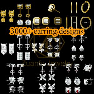 卸売 VVS ダイヤモンド イヤリング 工場価格 925 スターリングシルバー ラウンドカット 5mm 6.5mm 8mm モアサナイト スタッドピアス メンズ レディース - Product Image 4