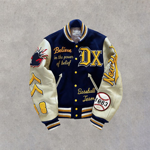 Giubbotto Bomber Blu Personalizzato da Uomo 2025 di Alta Qualità Spesso e Caldo Giacca da Pilota alla Moda Stile <span class=keywords><strong>Trendy</strong></span> Americano - Product Image 1