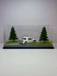 Base de <span class=keywords><strong>Diorama</strong></span> Micro de Carretera 1/64 con Vitrina para Modelos de Coches Diecast MiniGT <span class=keywords><strong>Hot</strong></span> <span class=keywords><strong>Wheels</strong></span>, Caja de Almacenamiento y Adorno 150x77x70mm - Product Image 1