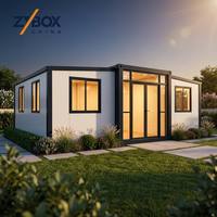 ZYBOX Maison conteneur extensible 3 chambres, préfabriquée modulaire, 30 pieds, maisons pliantes, unité d'habitation ADU pour Californie et Texas