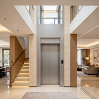 Ascenseur de villa à traction sans engrenages avec entraînement AC pour maison résidentielle, adapté aux espaces étroits et compactes, rénovation de maison jumelée
