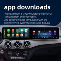 Autoradio GPS de navigation 25,6 pouces, lecteur multimédia stéréo avec écran tactile, CarPlay Android pour Mercedes A/B W176 W246 13-18