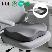 Chaise de bureau ergonomique orthopédique personnalisable avec support fessier en mousse à mémoire de forme, housse amovible lavable en machine, 100 % polyester, couture