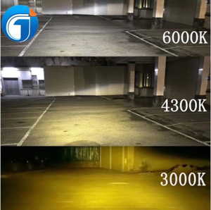 Tri 3 Màu Đèn Pha <span class=keywords><strong>LED</strong></span> Cho Xe Hơi 3000K + 4300K + 6000K H1 H3 H4 H11 <span class=keywords><strong>LED</strong></span> <span class=keywords><strong>Canbus</strong></span> HB3 HB4 H7 Đèn Sương Mù 12V 24V 12000LM - Product Image 6