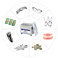 Nettoyeur à ultrasons 08L pour lunettes, bijoux en or et argent, montres – Machine compacte domestique en acier inoxydable pour le nettoyage de bijoux
