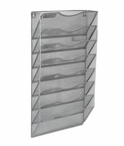 Best Home & Office <b>Wall</b>-Mounted 8-Section Metal Mesh Magazine & Document File Organizer Hanging File Rack <b>Desk</b> Organizer - Product Image 2