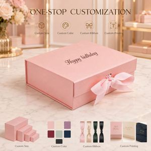 Custom Logo Black Corrugated Embossing Rigid Closure Craft <b>Magnetic</b> Folding <b>Gift</b> Jewelry Packaging Paper <b>Boxes</b> - Product Image 2