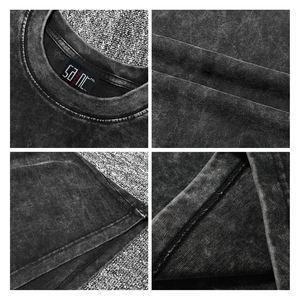 For <strong>Nirvana</strong> Cross-Border Heavyweight American Retro Printed <strong>T</strong>-<strong>Shirts</strong> for Men 100% Cotton Loose Five-Quarter Sleeve Short-Sleeved - Product Image 3