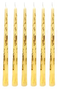 Luxury Gold Dust Taper <b>Candles</b> Pack of 6 Decorative Wax <b>Candles</b> for Home Decor Wedding Party Table Centerpiece Gift - Product Image 3