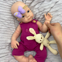 Poupée Reborn en Silicone Réaliste de 20 pouces avec Sucette, en Silicone Souple Résistant à la Décoloration, Nouveau-né Bettie pour Collection et Loisirs