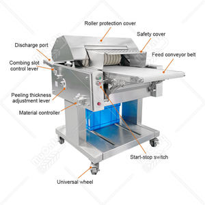 Machine électrique commerciale pour retirer la peau de porc, machine à retirer la graisse de la peau de porc, machine à couper à <span class=keywords><strong>vendre</strong></span> - Product Image 2