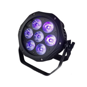 Projecteurs PAR étanches IP65 à 7 unités, pleine couleur, avec contrôle DMX, <span class=keywords><strong>LED</strong></span> RGBW, taille compacte pour mariages, restaurants, scènes, bars - Product Image 1