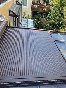 Skylight cửa sổ nhôm lăn màn trập mái hiên có thể thu vào ngoài trời nhôm Con lăn màn trập mái cửa sổ màn trập mái lăn - Product Image 5