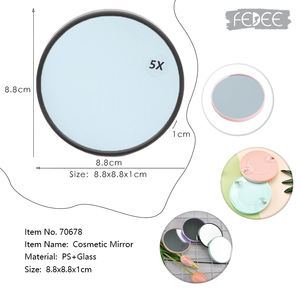<span class=keywords><strong>Espejo</strong></span> Cosmético Redondo Pequeño con <span class=keywords><strong>Ventosa</strong></span> de Plástico y Logotipo Personalizado, con <span class=keywords><strong>Aumento</strong></span> de 5X para <span class=keywords><strong>Baño</strong></span> - Product Image 2