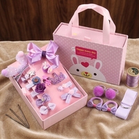 Accessoires pour cheveux d'enfants en gros, certifiés BSCI, nouvelle collection, 18 pièces par boîte, pinces à cheveux pour bébés, nœuds, coffret cadeau pour enfants et petites filles