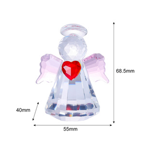 Mini bunte Kristall Engel Figur Brief besch werer Ornamente Kunst Home Tisch dekoration Sammler geschenke für Weihnachten - Product Image 2