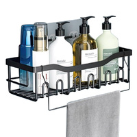 Étagère d'angle murale à 2 niveaux sans perçage en acier inoxydable pour salle de bain, support de rangement pour comptoir de cuisine, porte-serviettes, rangement de tiroirs