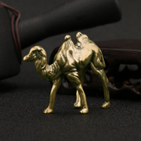 Artisanat Antique matériaux en laiton petit ornement de chameau sculpture de chameau statue bijoux en bronze