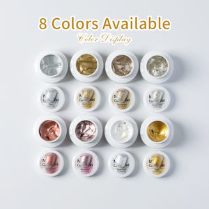 Gel métallique Vinimay pour ongles OEM ODM Or Argent <span class=keywords><strong>Champagne</strong></span> Perle Blanche Effet de texture Sculpture métallique Gel pour nail art - Product Image 6