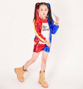 Costumes de cosplay très demandés pour filles Halloween <span class=keywords><strong>Harley</strong></span> <span class=keywords><strong>Quinn</strong></span> Anime Nouveau Suicide <span class=keywords><strong>Squad</strong></span> Haut imprimé à bretelles dorsales - Product Image 3