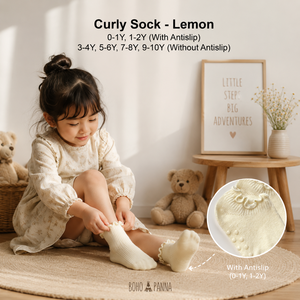 Chaussettes douces et extensibles à motif citron pour enfants en croissance, offrant un confort respirant et un style adorable au quotidien, pour les 5 à 6 ans. - Product Image 2