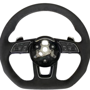 Volante de Cuero de Ante para Audi A6 A3 A4 <span class=keywords><strong>A5</strong></span> Q5 RS3 RS7 Q7 C6 C8 A8 S6 S7 B8 B8.5 B9 S3 S4 S5 Estilo Deportivo - Product Image 6