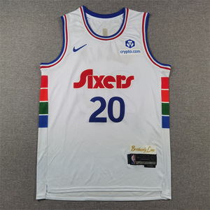 <span class=keywords><strong>Maillot</strong></span> de basketball d'entraînement brodé Maxi Embiid 21 Echicome 77 pour homme, fabriqué en Chine – Collection été - Product Image 1