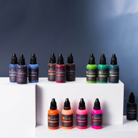 Kit de peinture aérographe pour artistes 10/20/30ml 9/16/24/36/48/52 couleurs Séchage rapide Peinture acrylique multi-usages pour le coulage Fournitures de peinture
