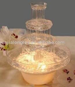 4 tầng Acrylic bánh đứng với đài phun nước Acrylic bánh đứng với ánh sáng dẫn và đài phun nước - Product Image 4