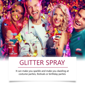 EELHOPE Vente en gros Maquillage de qualité cosmétique Cheveux Visage Corps Ongles Vêtements Durable Imperméable Festival Rave Beauty Glitter <span class=keywords><strong>Spray</strong></span> - Product Image 3