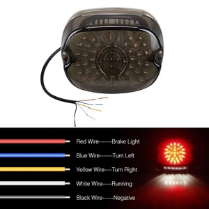 Feux <span class=keywords><strong>arrière</strong></span> à LED pour <span class=keywords><strong>Harley</strong></span> <span class=keywords><strong>Sportster</strong></span> 1200 Dyna FXST Modèles Smoke Lens Lay Down Style 12V Amber Color - Product Image 5