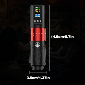 Fuente de Alimentación Inalámbrica para Tatuajes con Doble Batería y Carrera Ajustable, Pistola Eléctrica de Carga Rápida para Principiantes, Equipo de Tatuaje - Product Image 3