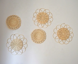 Paniers muraux en osier suspendus blancs faits à la main de qualité supérieure pour décoration <span class=keywords><strong>murale</strong></span> pour salon - Product Image 3