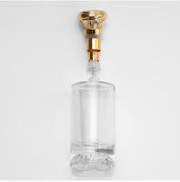 Flacon de parfum cylindrique de 100 ml avec pulvérisateur à pompe, boîte personnalisée avec logo, couvercle en zamac, bouchon en alliage de zinc, verre bleu de luxe