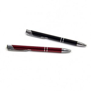 Hot Selling Custom Logo Aluminium Metal Ballpoint Pen 0.5 mm Writing Width Popular Promotional Item - Product Image 3