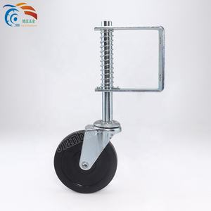 Feder belastete Möbel Gate Caster 100mm 4 Zoll Hartgummi rad für Metall möbel - Product Image 1