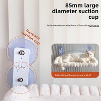 Hamac pour chat d'intérieur en polyester extra-large et extra-large large, avec ventouse, pour fenêtre, balcon, lit suspendu pour bain de soleil, fournitures complètes