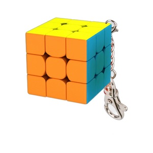 Magic Cube 3x3 <b>Mini</b> Keychain 3.5Cm Smooth Colorful Puzzle For Teens Unisex ABS Plastic Pendant - Product Image 1