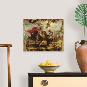 Achilles đánh bại Hector 1630 32 vải tường nghệ thuật in bởi <span class=keywords><strong>Peter</strong></span> <span class=keywords><strong>Paul</strong></span> <span class=keywords><strong>rubens</strong></span> khung gỗ trang trí nội thất cho ramadan - Product Image 2
