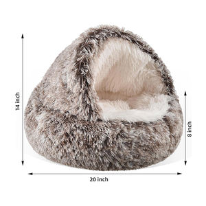 מפעל זול נוח שינה עמוקה חמוד חתול מערת מערת מיטה מזרן חום ארוך קטיש כלב שריטת מיטה בחורף הבית חם הבית - Product Image 3