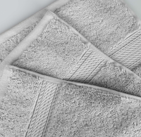 Ensemble de serviettes pour la maison, 4 serviettes de toilette 50x90cm, 2 serviettes de bain 70x140cm, gris clair, coton égyptien 400-600 GSM, couleurs personnalisées
